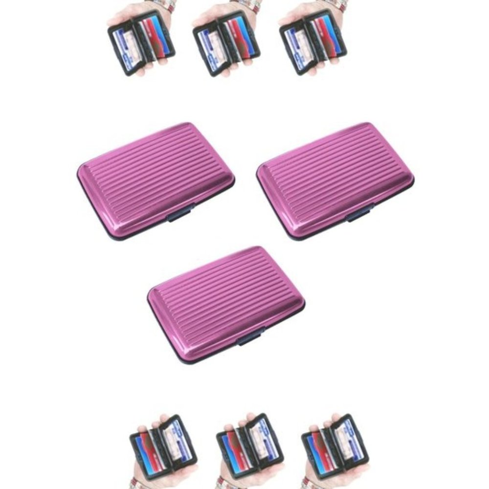 NEW 3-PACK RFID Block Security Wallet Credit Card Case